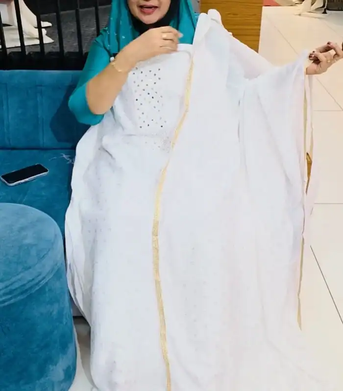 White-Unstitched Churidar Set