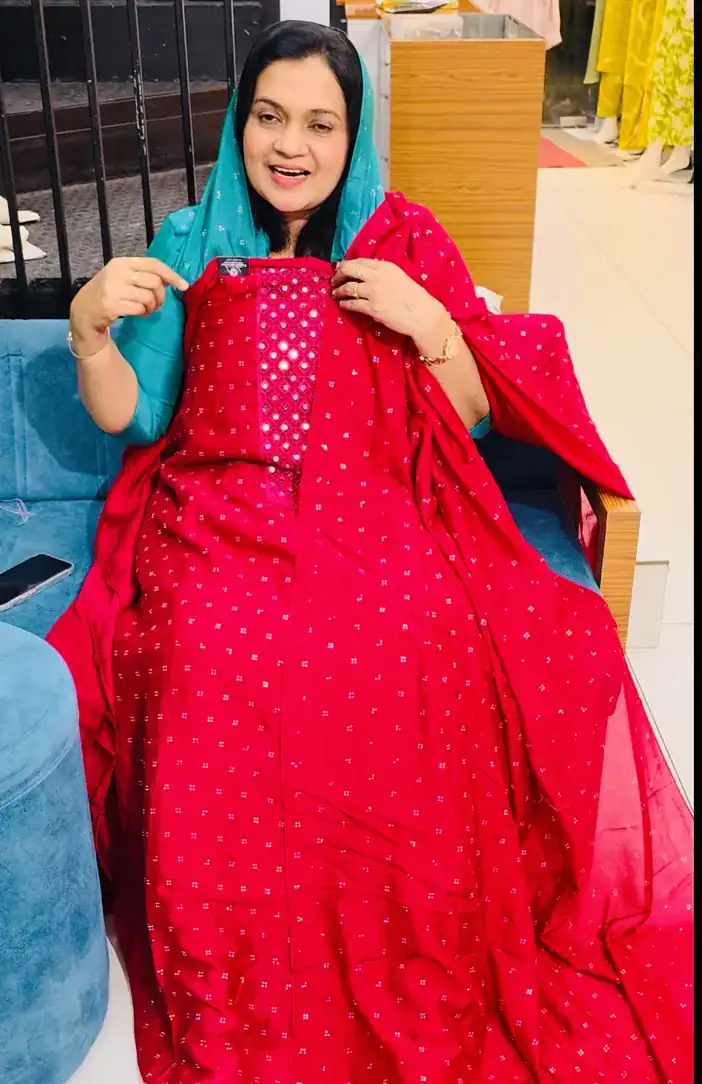 Rani Pink- Unstitched Churidar Set