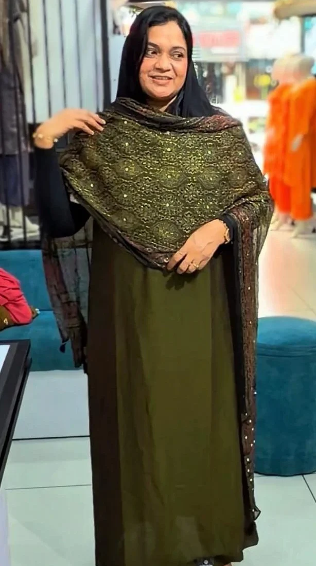 Mehndi Green Unstitched Salwar Suit Material with Designer Dupatta