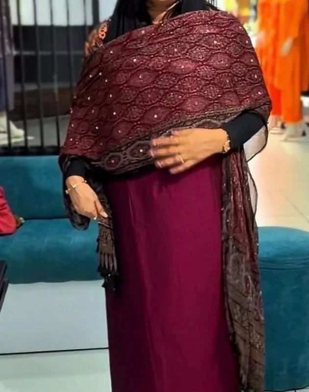 Wine Purple Unstitched Salwar Suit Material with Designer Dupatta